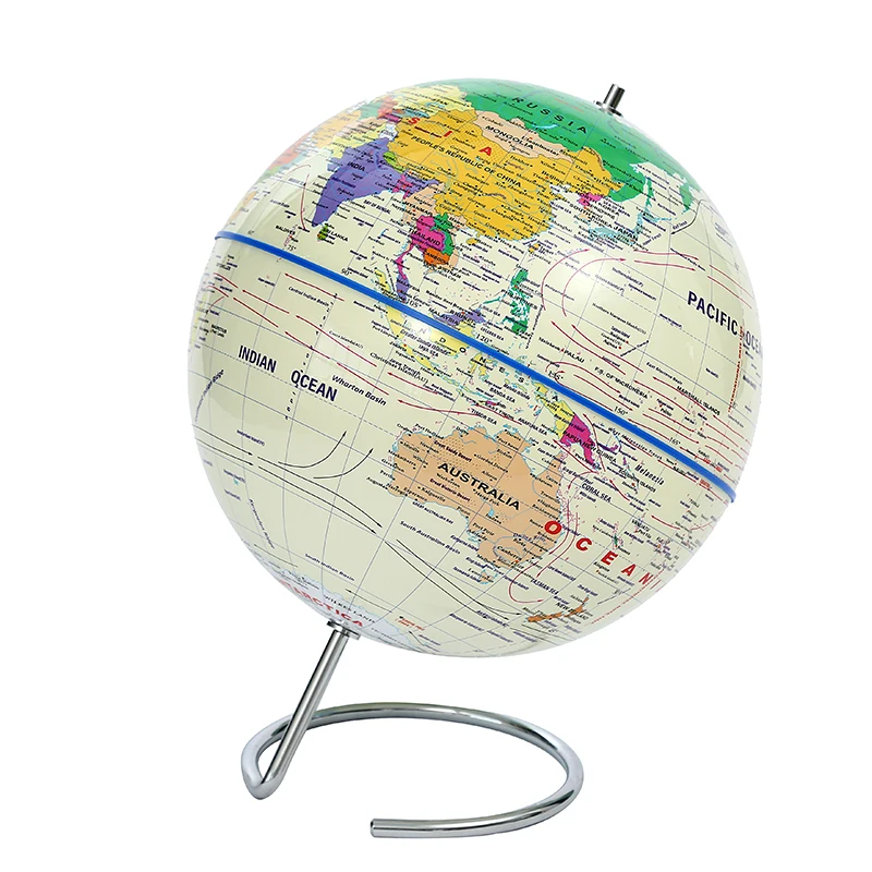 BSCI Factory Diameter 20cm World globe Bracket Metal Antique Modern Decorative Desktop globe
