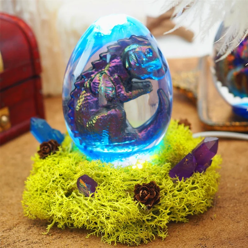 DIY Crystal Egg Shape Resin Mold Dragon Egg Night Light Silicone Mold