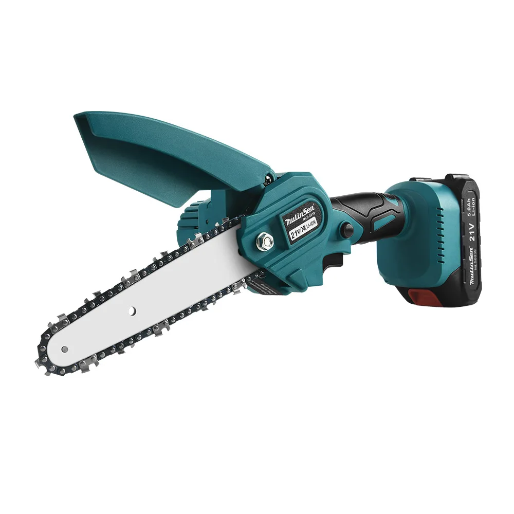 Cordless power chain saws with Security Lock Mini Chainsaw 6-Inch with 2 Battery Handheld Small Chainsaw