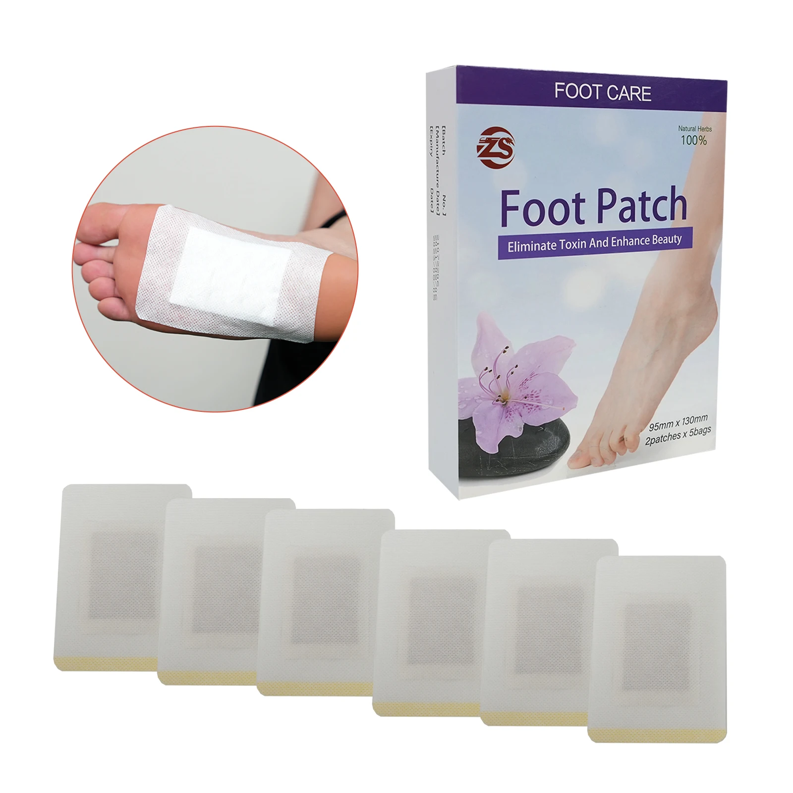 Natural Wood Vinegar Adhesive Korea Gold Detox Foot Patch Pure Natural Herbal Detox Foot Pads