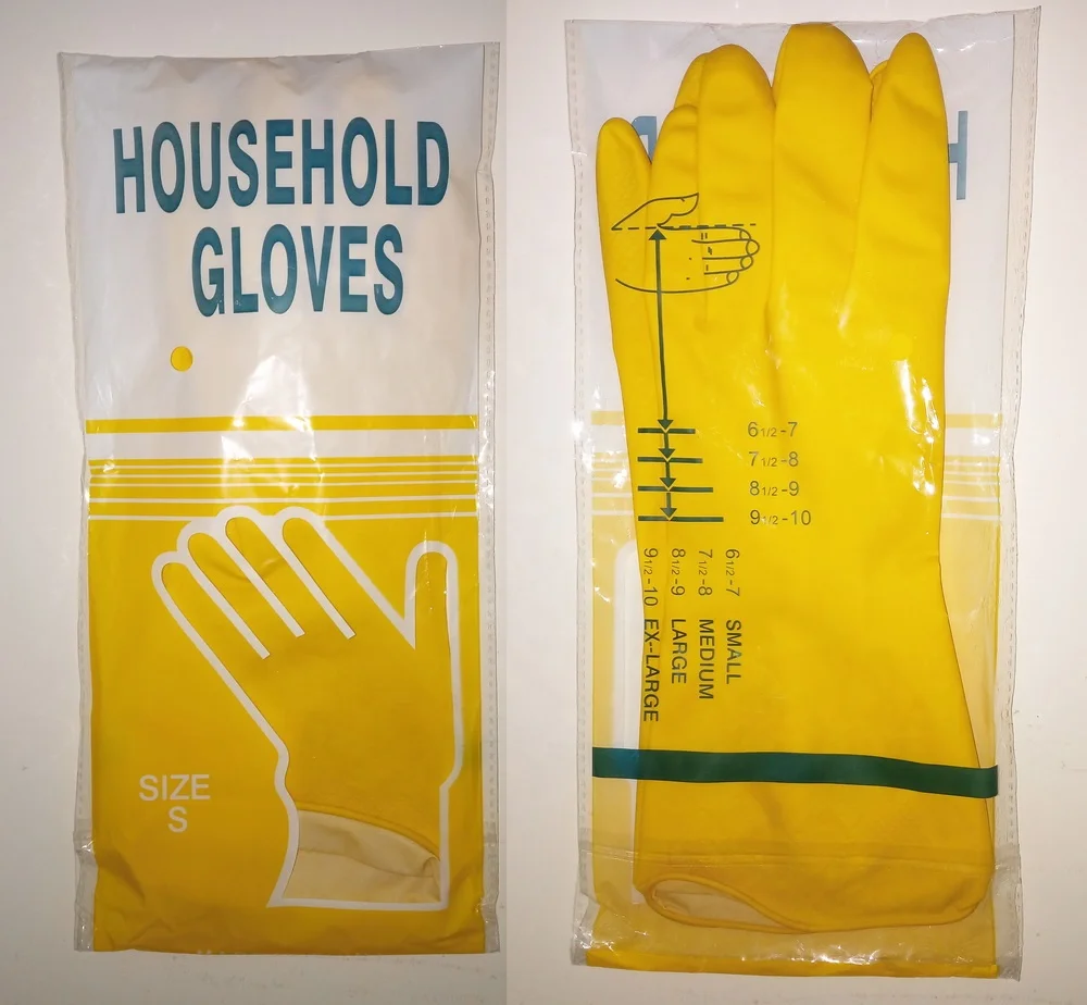 Cheap Household Latex Gloves Cleaning Gloves Latex Hand Glove Rubber Material For Dish Washing