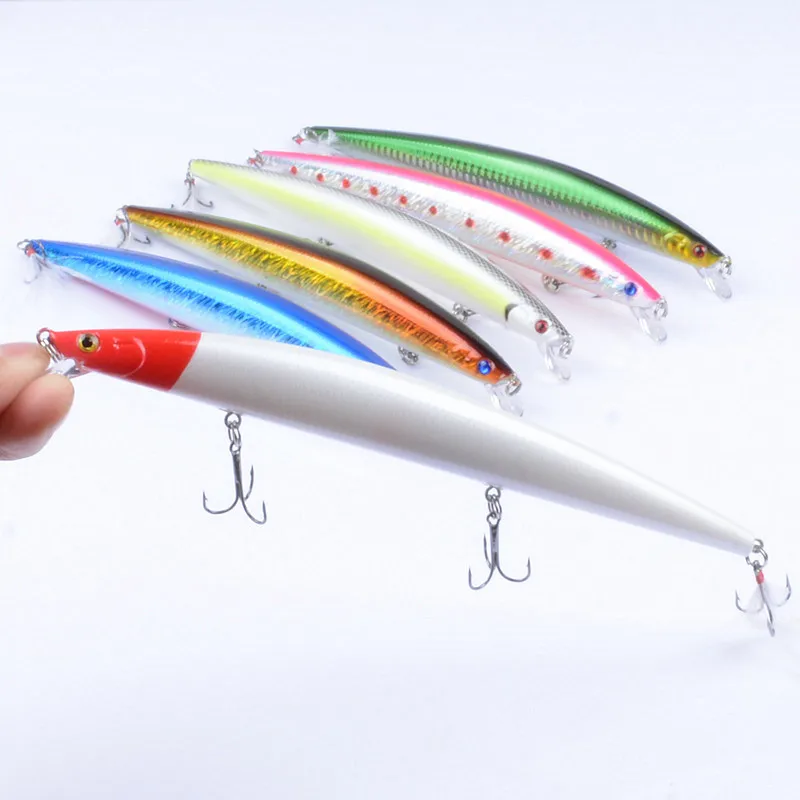 Colorful Floating BIg Minnow  18.5cm/22g  Bionic Bait Plastic Hard Bait  Black Snapper Lure for sea fishing