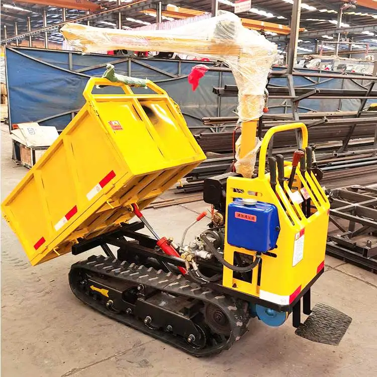Hot Sale Flexible Operation Hand-Held Farmland Cargo Pulling Rubber Crawler Dump Truck With Certified