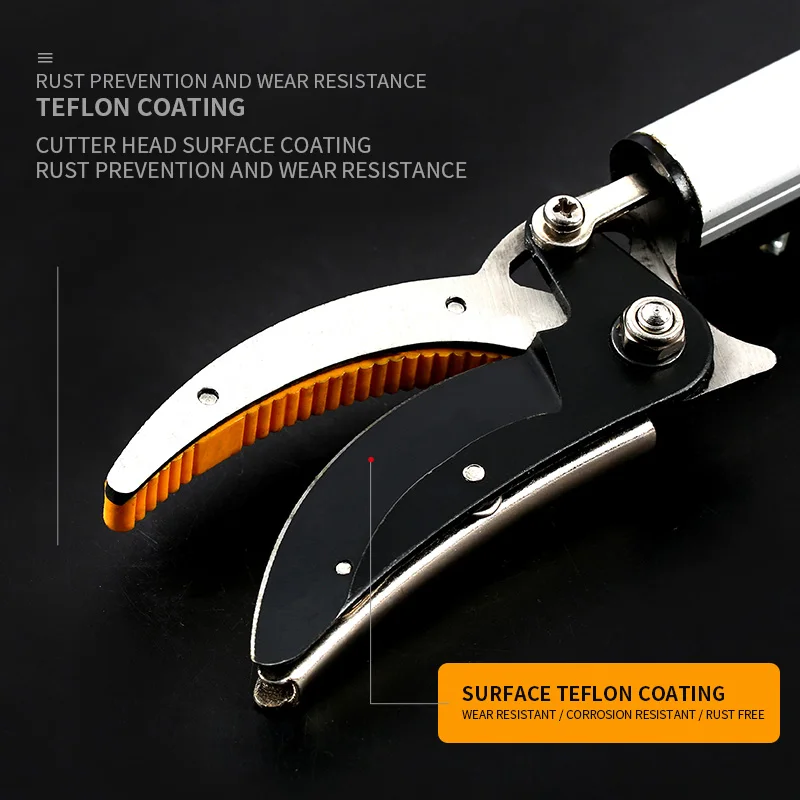 2.1-5.0m Long Reach Extendable pole Fruit picking scissors