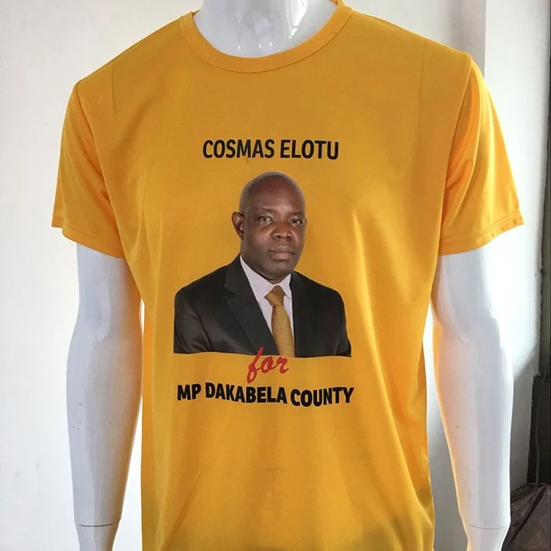 Прямая Продажа с фабрики оптовая продажа 130 Gsm Ghana President футболки для детей унисекс рекламная футболка президентской кампании