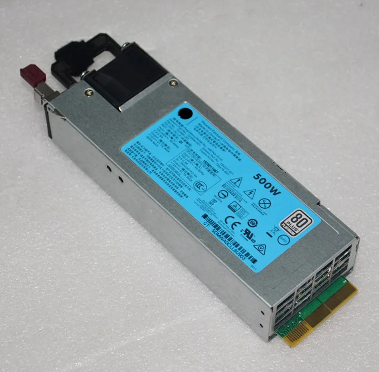  Блок питания с гибким слотом 500 Вт для HP Proliant DL360 DL380 Gen9 G9 Platinum PSU 720478-B21 754377-001
