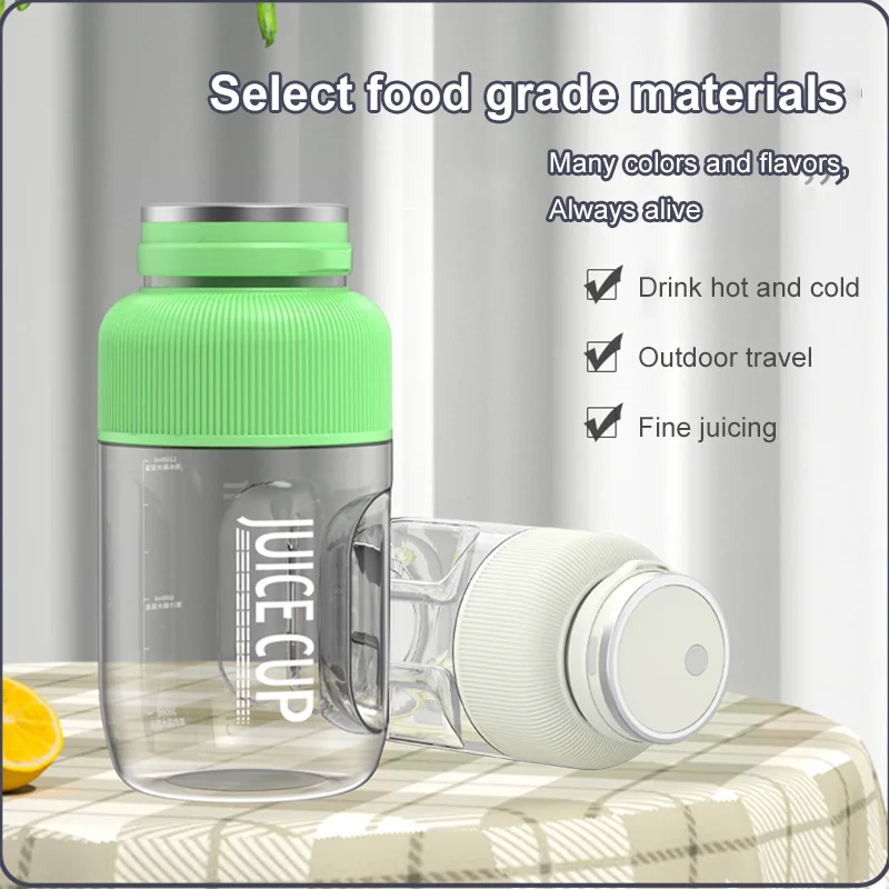 Large capacity juicing refill cup with charging cable Portable car outdoor juicing cup