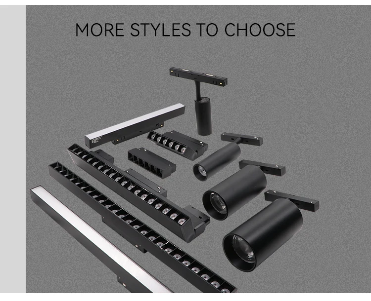 LED magnetic track light adjustable moving head spot LED track light