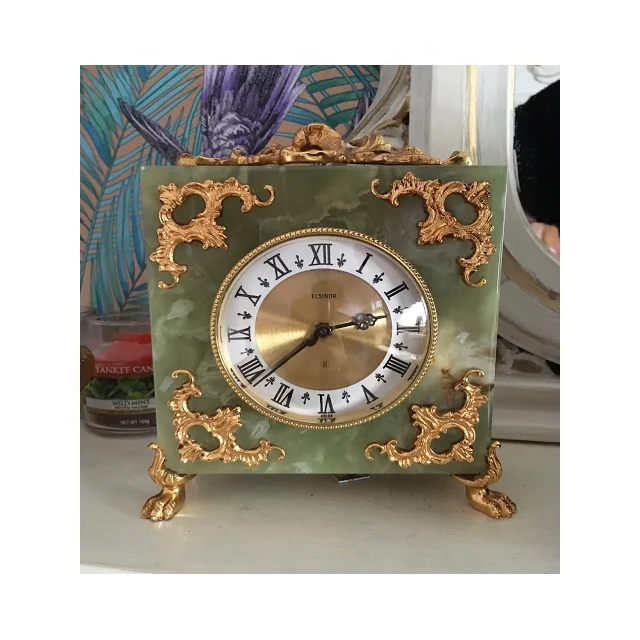 Hot Selling Bright Green Marble Clock In Cheap Price Available In Pakistan