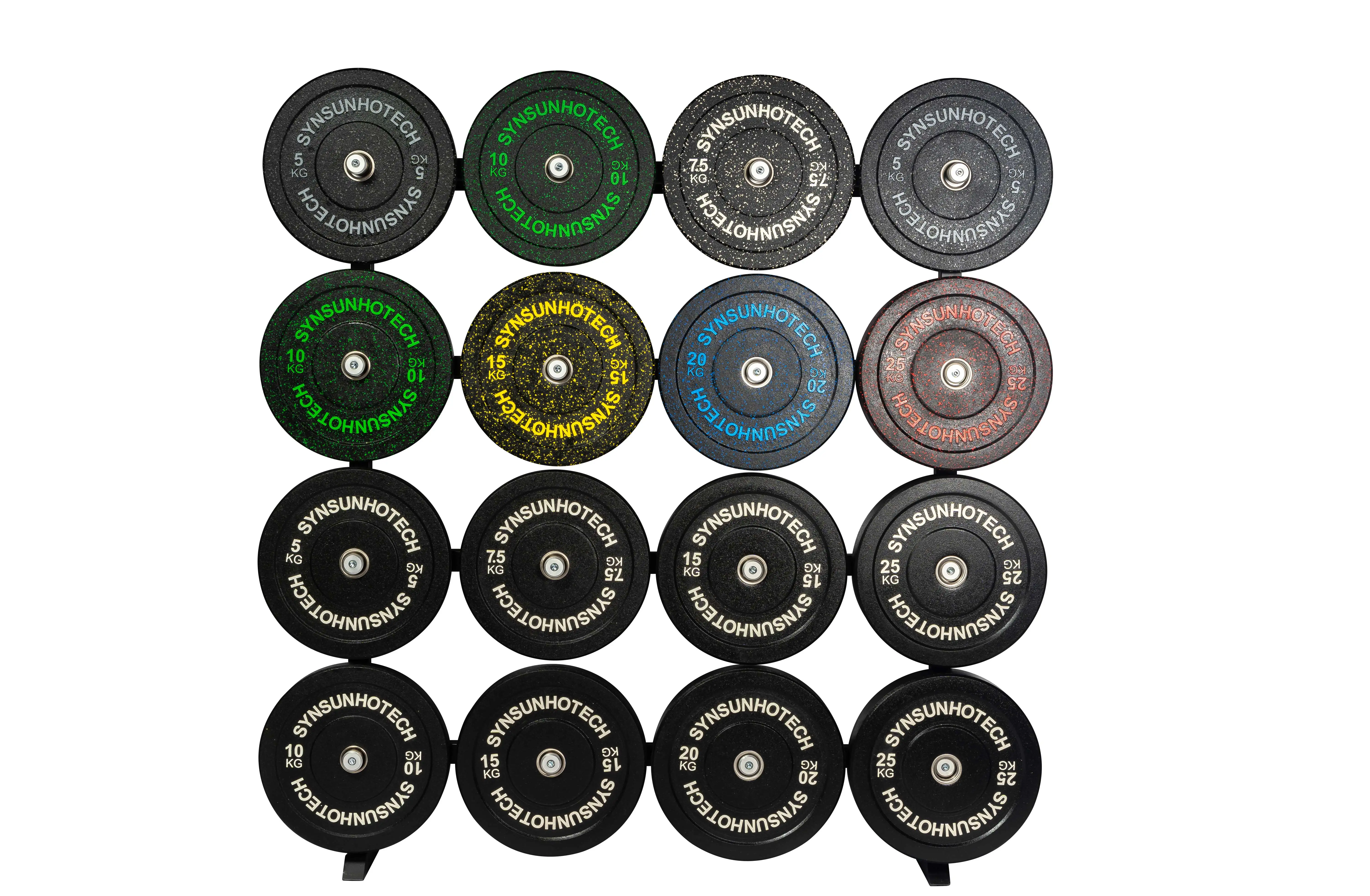 Custom Logo Color LB KG Gym Equipment Economics Crumbed Bumper Rubber Plates For Weightlifting