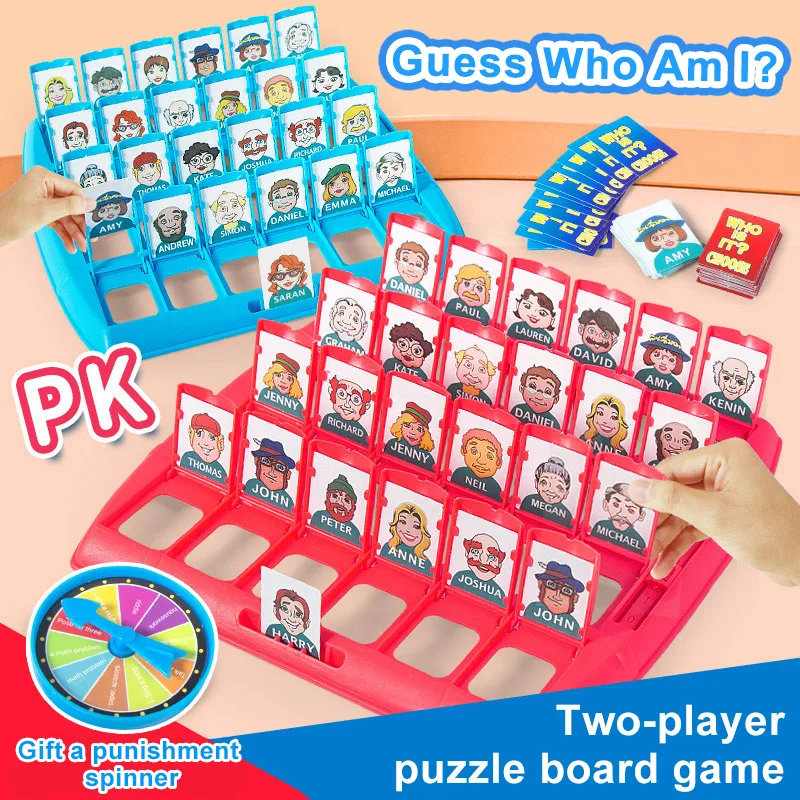 Who Is It Kid Family Board Game Toy Intelligent Guess Who Memory Classic Board Games Party Play Educational Toys