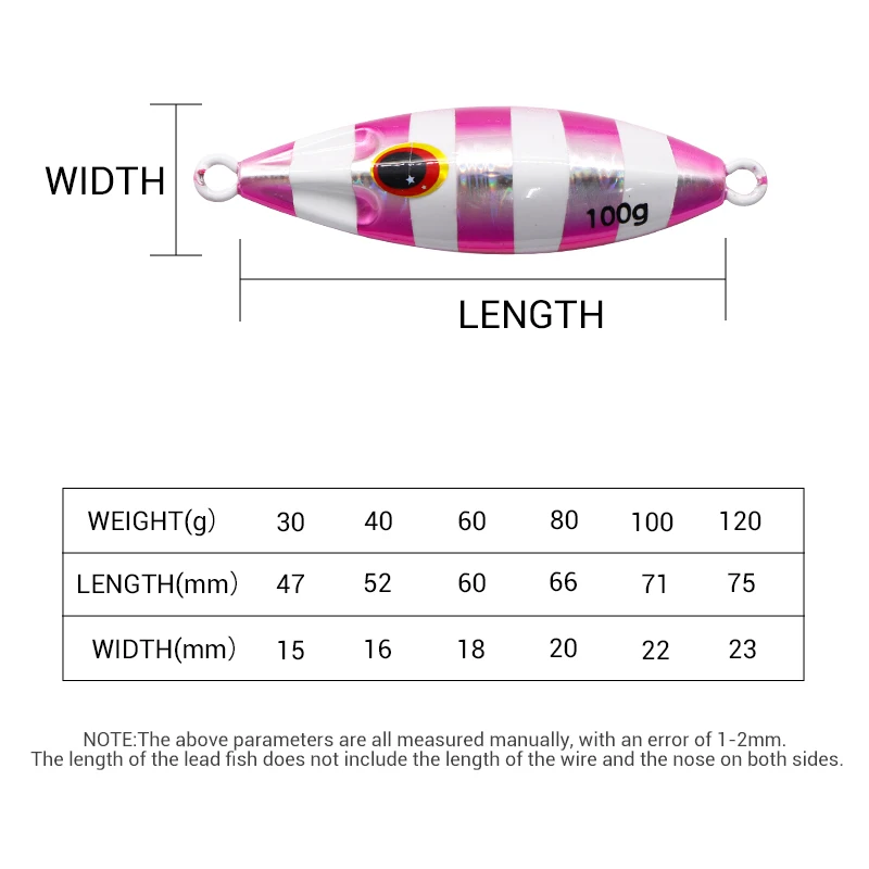 JY-04 30g 40g 60g 80g 100g 120g fishbait sea saltwater fishing Slow jigging bee lures jigs