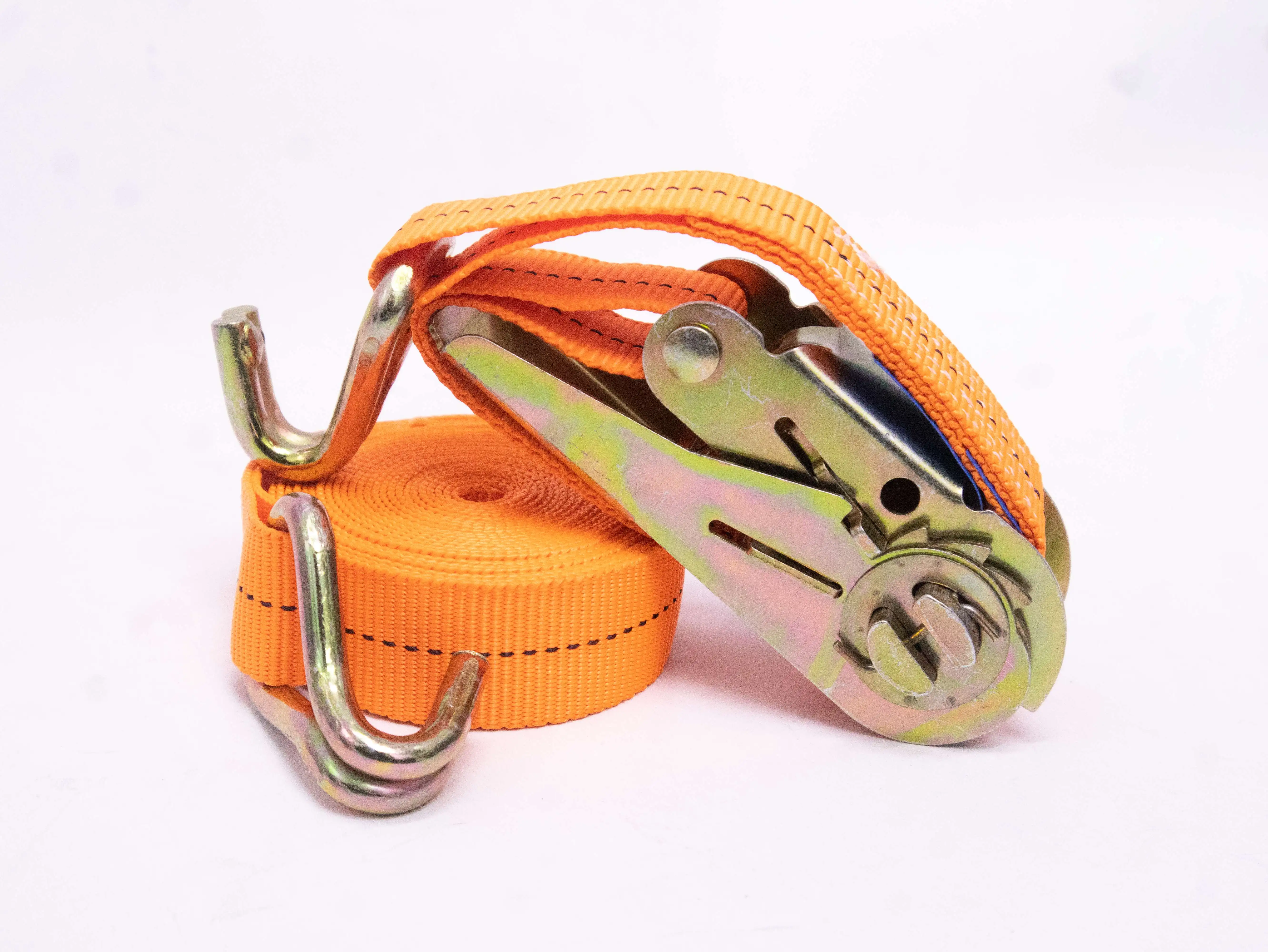 Custom Heavy Duty 3M Polyester Ratchet Tie down Straps with J Hook 25mm Size Lashing Strap Secure Nylon Steel Belt for Tie-Downs
