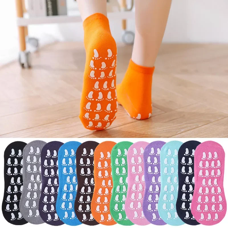 Custom Logo Cotton Trampoline sock Ankle Pilates Non Slip Yoga Socks