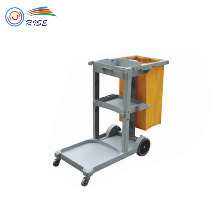 Gray Restaurant Hotel Janitorial Floor Cleaning Housekeeping Service Trolley Cart
