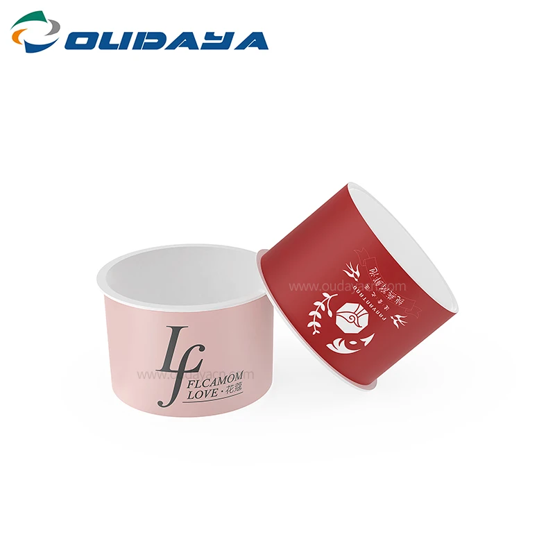 Custom plastic IML dishwasher and freezer safe PP eco friendly face care cosmetic mini plastic cup with foil sealer