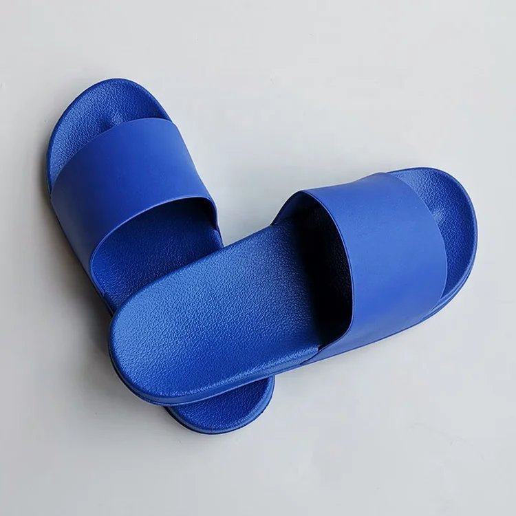 Custom Men Wholesale Beach Blue Flip flops Slide Shoes Slides Foot Wear Bathroom Anti slip Sliders Slippers for Women and kids