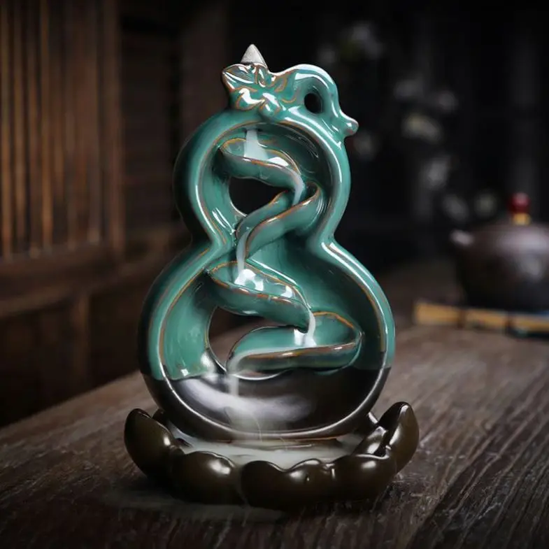 Incense burner Ceramic Aromatherapy Burning Waterfall back flow incense burners backflow burner joss stick holder