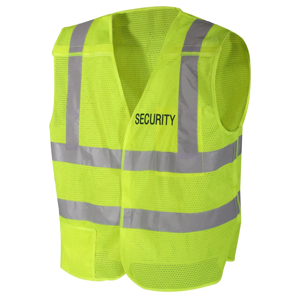 Hi Visibility Reflective Mesh Safety Vest With Reflective Strips Construction Work Vest Quality Standard Safety Workers Vest