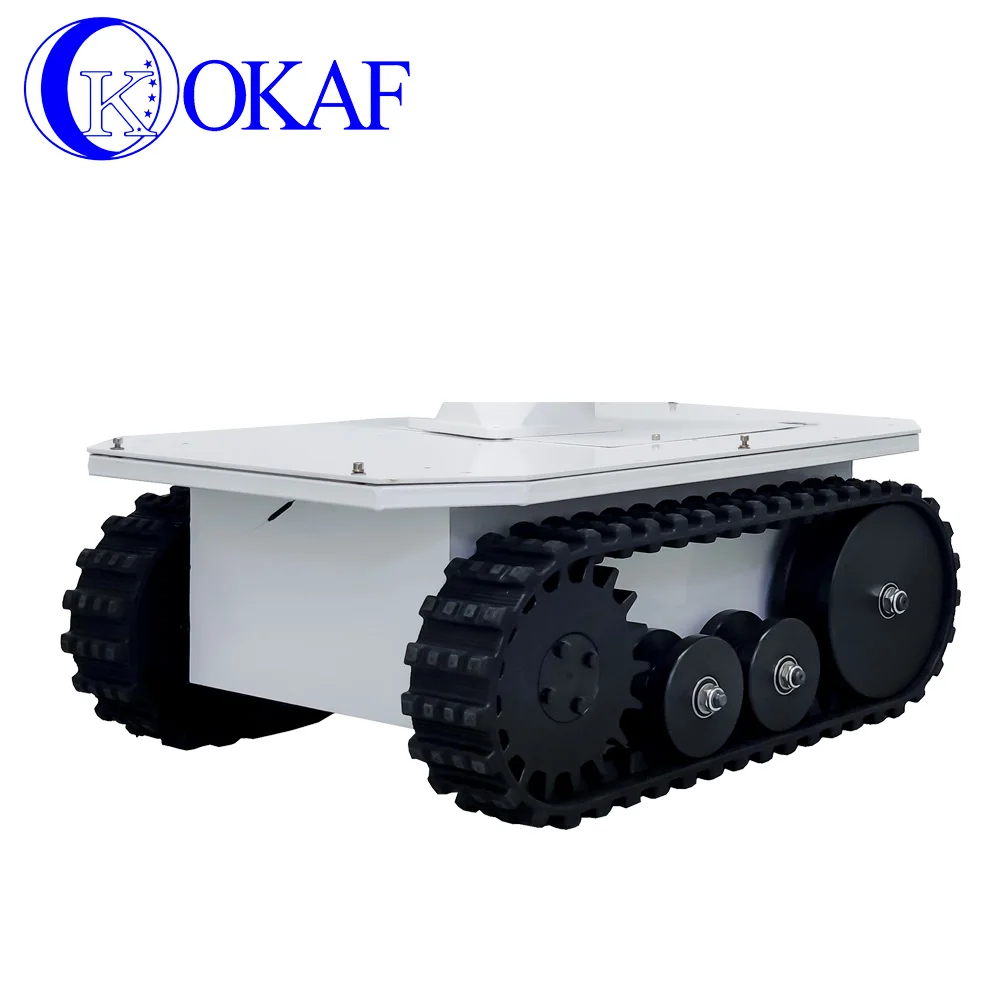 Multifunctional RC rubber track robot crawler platform undercarriage smart robot tank chassis for firefighting