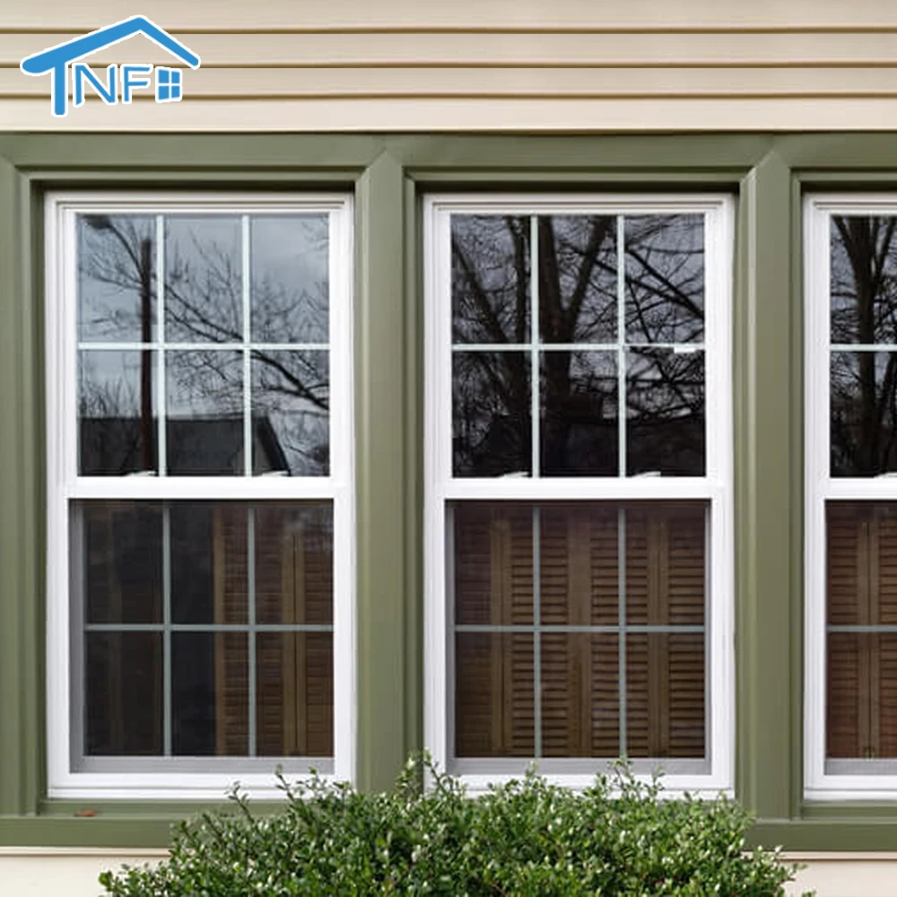 Foshan Pleasant Aluminum Glass Single Double Glazed Windows Factory Frame Plastic Single Hung Fiber Glass Windows