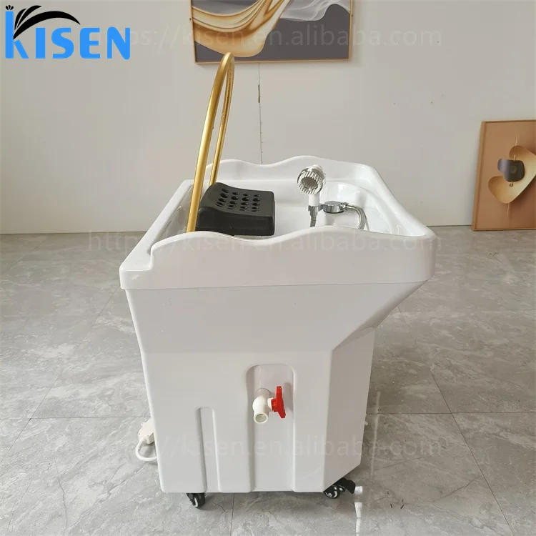 Kisen Thai Shampoo Massage Bed Hot Sale Salon Hair Washing Bed Accessories Water Tank Portable Shampoo Chair Basin Without Pipes