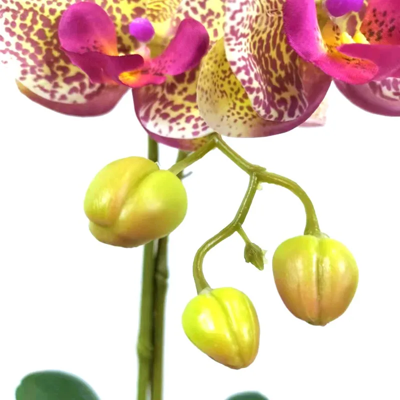 Artificial Real Touch Orchids Flowers Latex Phalaenopsis Stems For Wedding Centerpieces Living Room Home Decoration