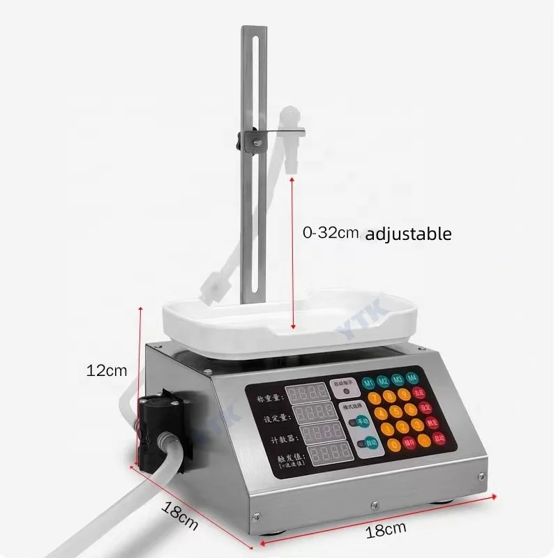YTK-3200 Automatic Small Quantitative Water Beer Liquid Bottle Can Dispensing Weighing And Filling Machine For Small Business