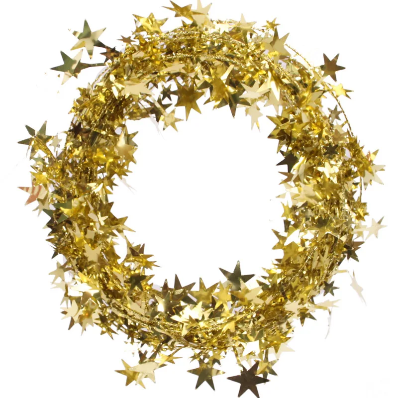 Iron wire five-pointed star pull flower color strip diy ribbon ornaments Christmas decorations