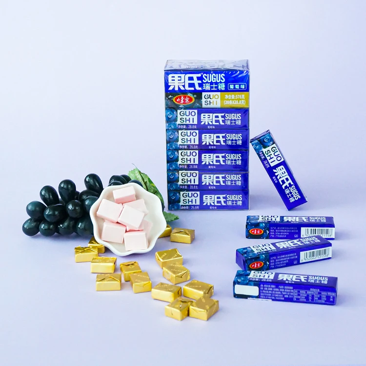 Custom Service Fruity Soft Gummy Milk Candy Healthy and Tasty Chewy Caramel Fudges Made in China