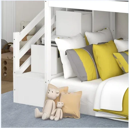 Cheap Factory Price Green Small Two Children Beds For Adults With Desk Loft Frame Folding Sofa Bunk Bed Plywood