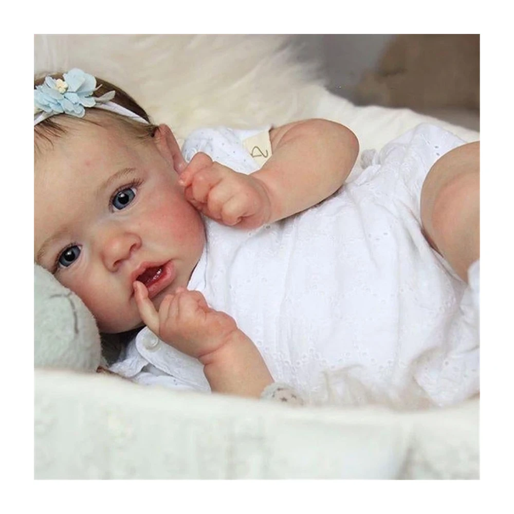 New Hot Sale 22inch Baby Reborn Baby Doll With And Clothes Set Baby Doll Reborn Silicone Toys For Kids