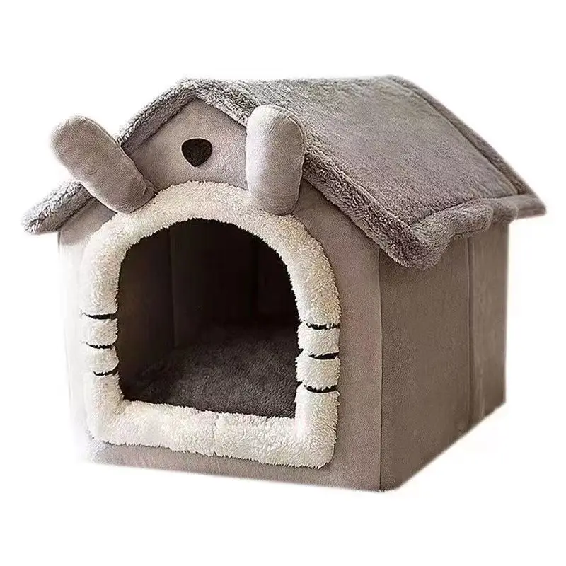 Small Dog Teddy Winter Warm Removable Washable House Pet Nest Supplies Cat Pet Cave Bed Custom Dog Beds For Cats
