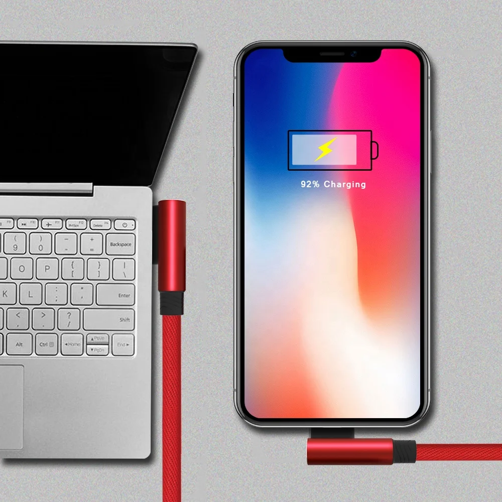 
Wholesale 90 degree magnetic Charging cable L shape USB data cable with CE/MFI/FCC 