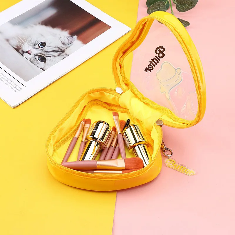 Bride Recycled  Permanent Felt Lay Flat Lazy Sublimation Lay And Go Makeup Artist Bag Vanity Bag Makeup Bag