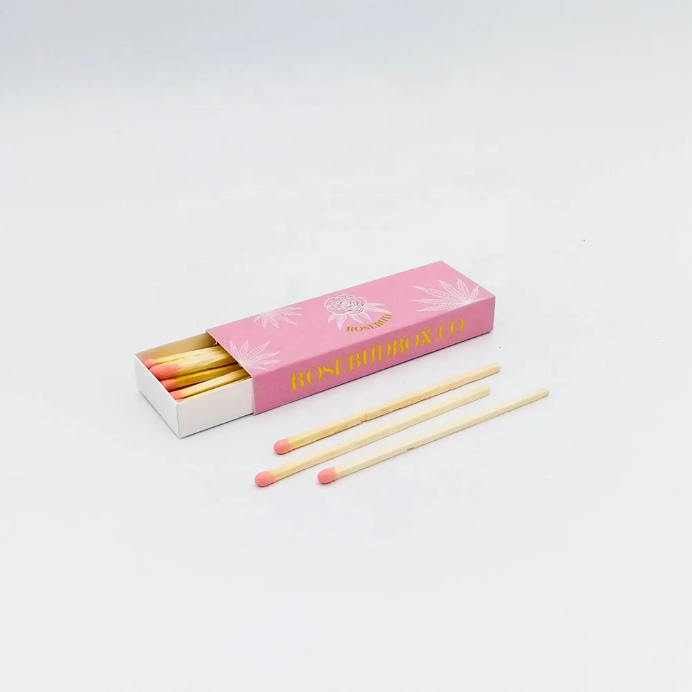 Matchbox Cheap Bulk Safety Matches Custom Wholesale Safety Pink Wood Matches natural matches