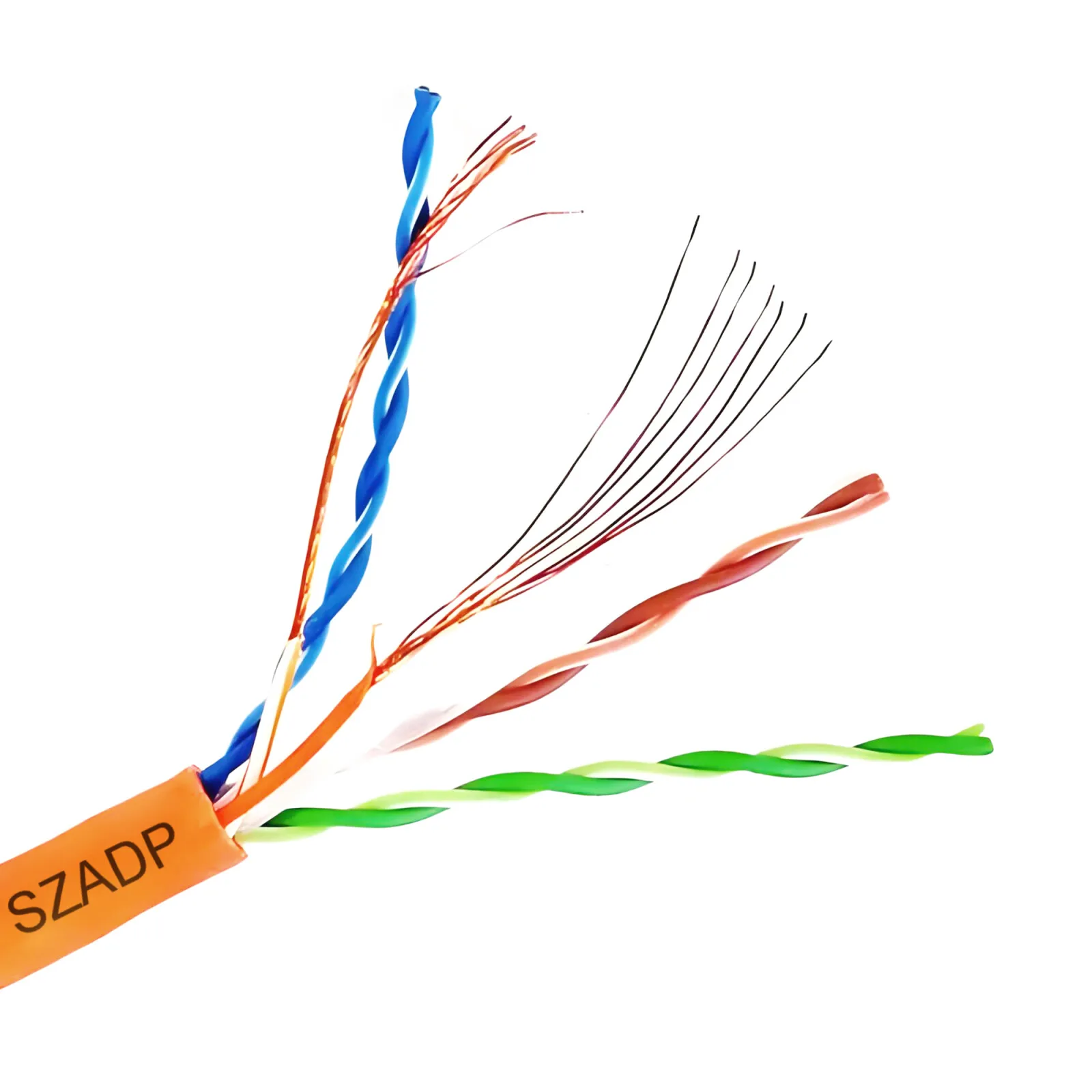 Network Jumper Cable UTP Cat6/Cat6a/Cat5e PVC Shelded/Unshelded Cable for Flat/Round Strand Bare Copper CCA Patch Cord Cable