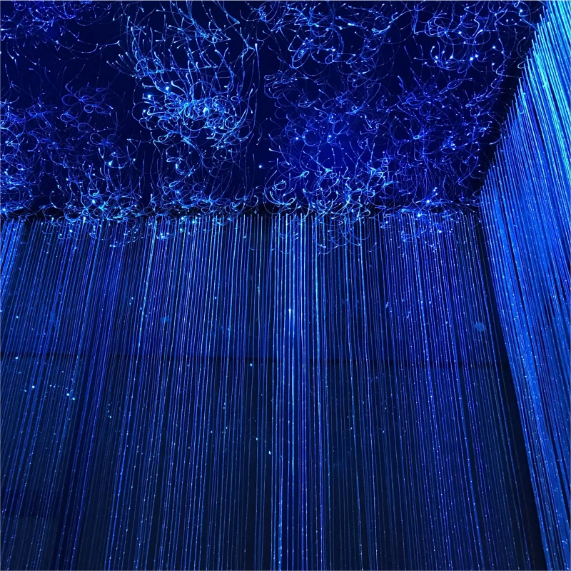 2023 Customizable KEPUAI LED Fiber Optic Curtain Lights Water Proof Fiber Optic Light Fountain Lamp