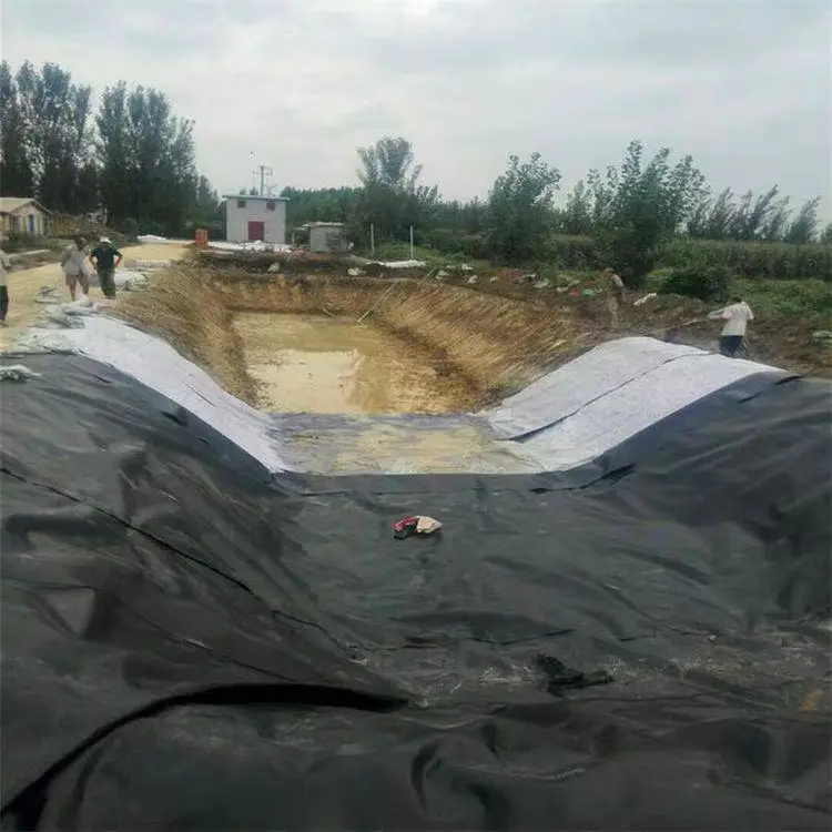 Высокое качество 2 мм HDPE геомембранный вкладыш для бассейна черный и белый 100% чистый материал подводка пруда