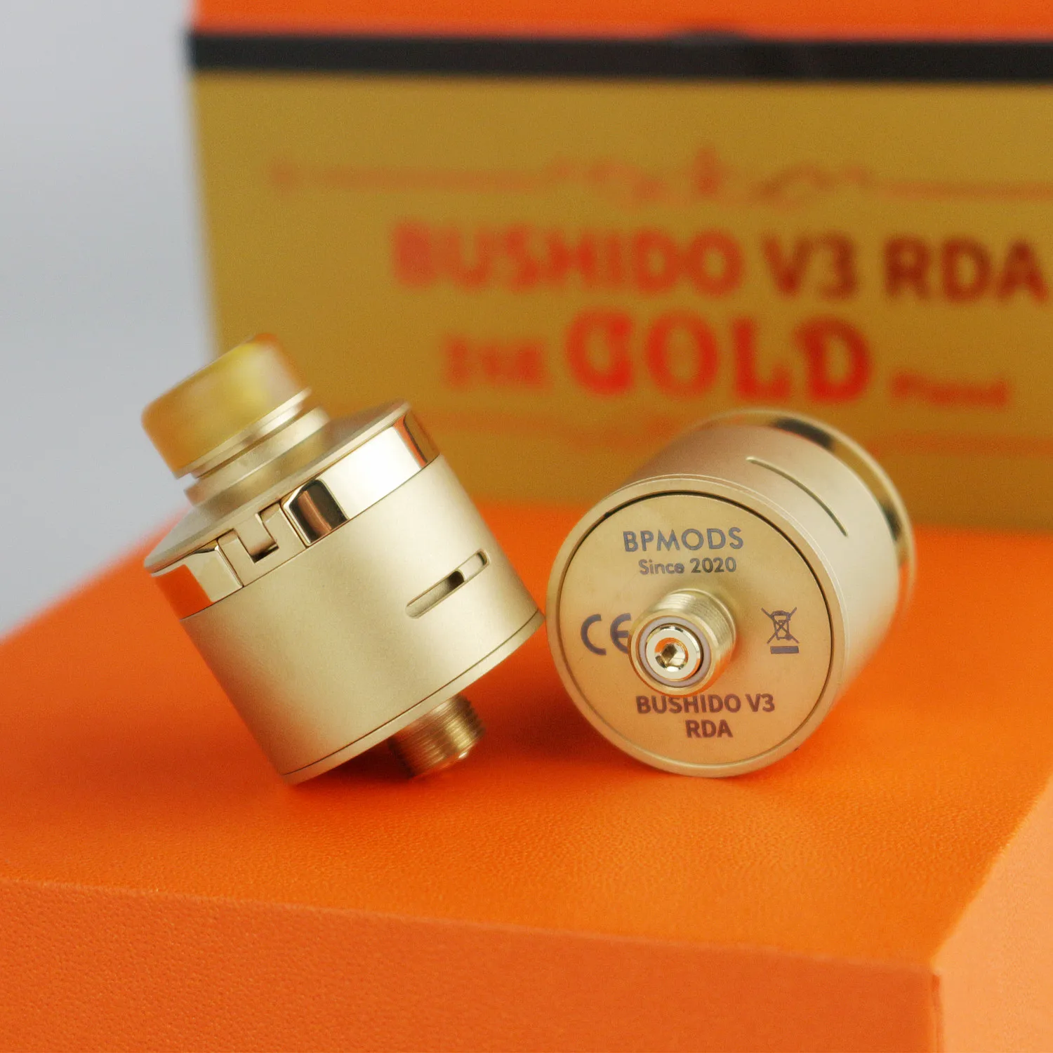 Manufacturers Direct Sale Pressure Sensor BP ATOMIZER Electronic Cigarettes BUSHIDO V3 RDA - 24K GOLD Plated
