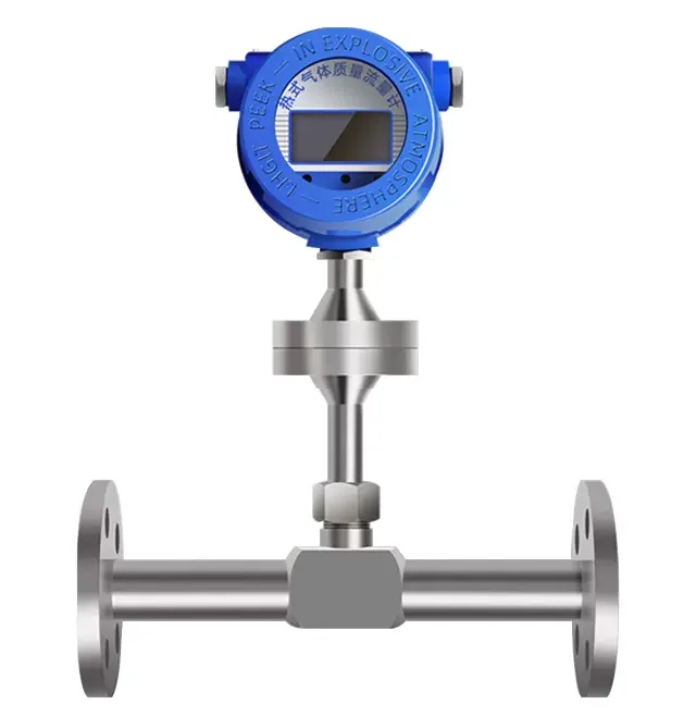 Thermal gas mass flow meter compressed air natural gas hydrogen oxygen nitrogen micro flow meter