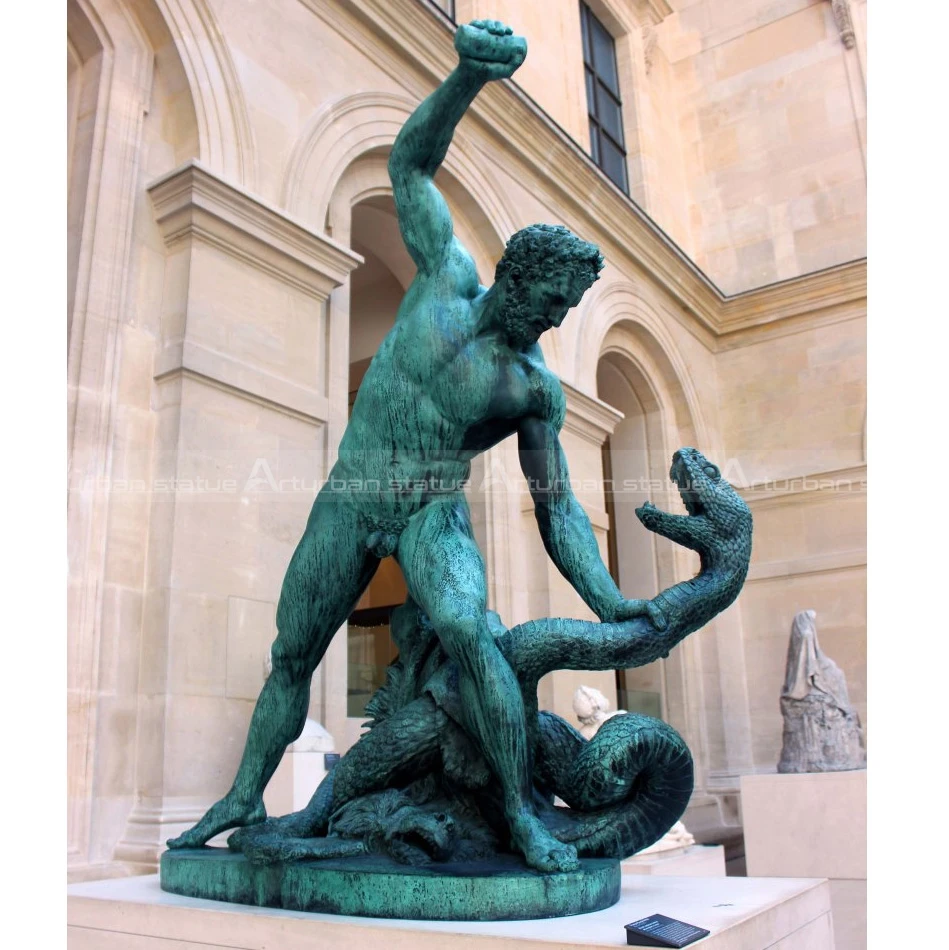 Hercules bronze statue  life size nude man bronze Hercules statue