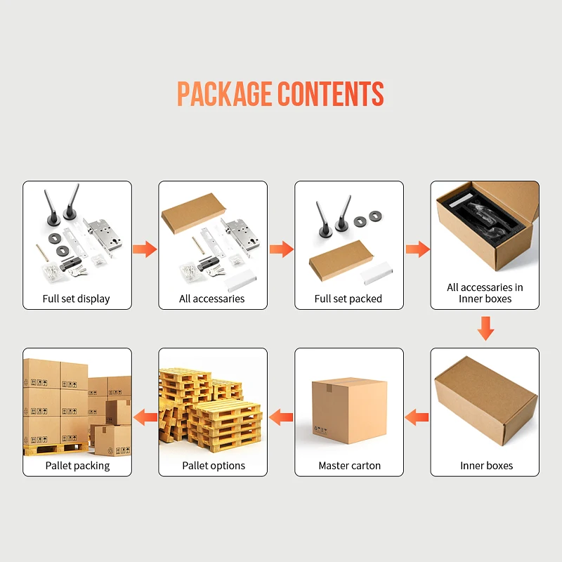 Modern Style American-Style Silvery Lever Door Lock for Hotel Interior Wooden Room High Quality Alloy Zinc Material for Bedrooms