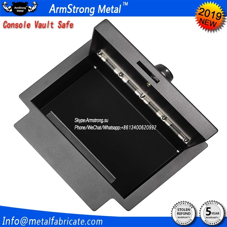 ArmStrong Metal ARM01CS Locker Down Console Safe with 4 Digit Combo,Secure and Organized in Car, Compatible With 2014 1500