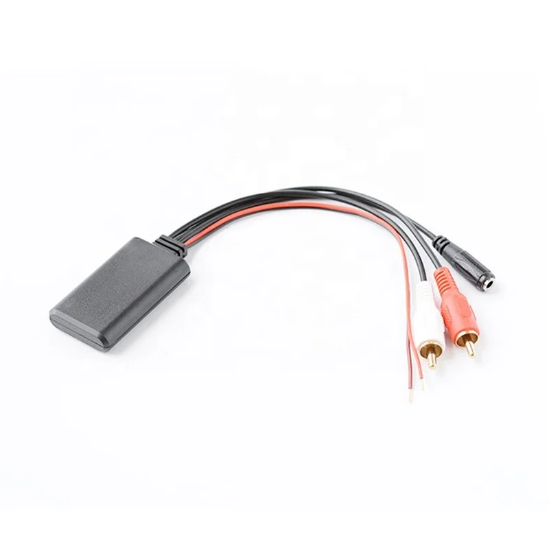 20cm Cable Car Radio Adapter Module AUX Module 2 Cable Adapter with HandsFree Microphone White Black Red Sounds Better With Mic