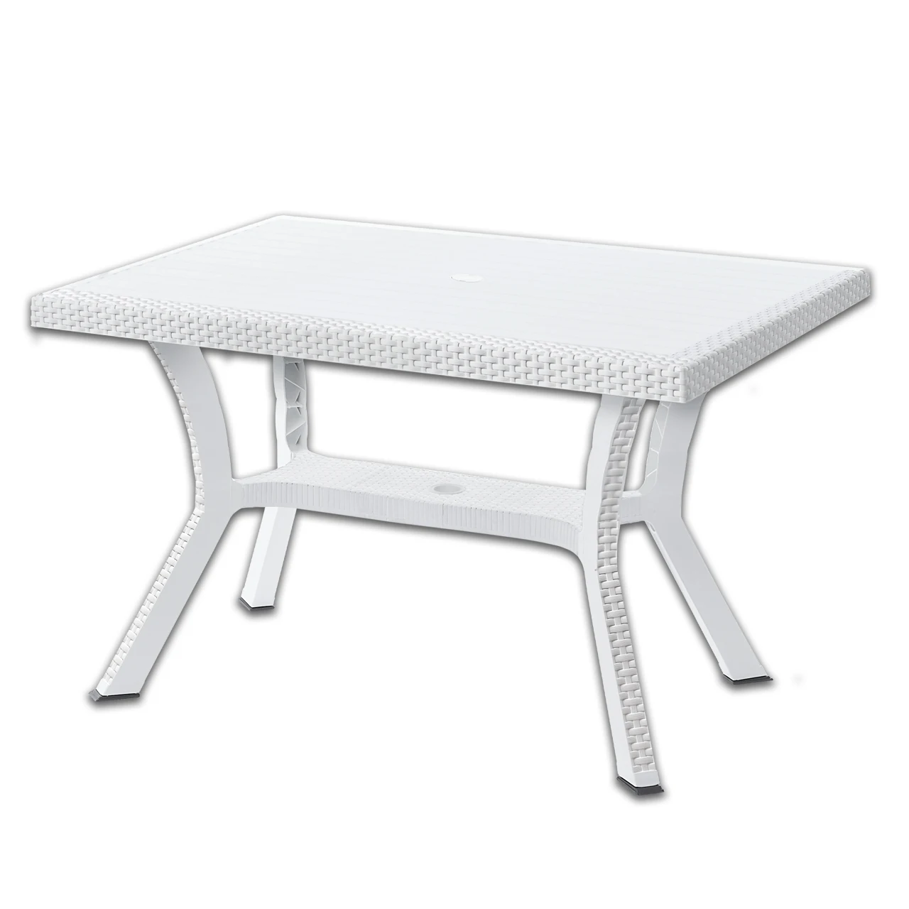 Итальянский экологически чистый современный уличный обеденный стол из ротанга качество гарантированного всепогодостойкого металлического каркаса пластиковое патио