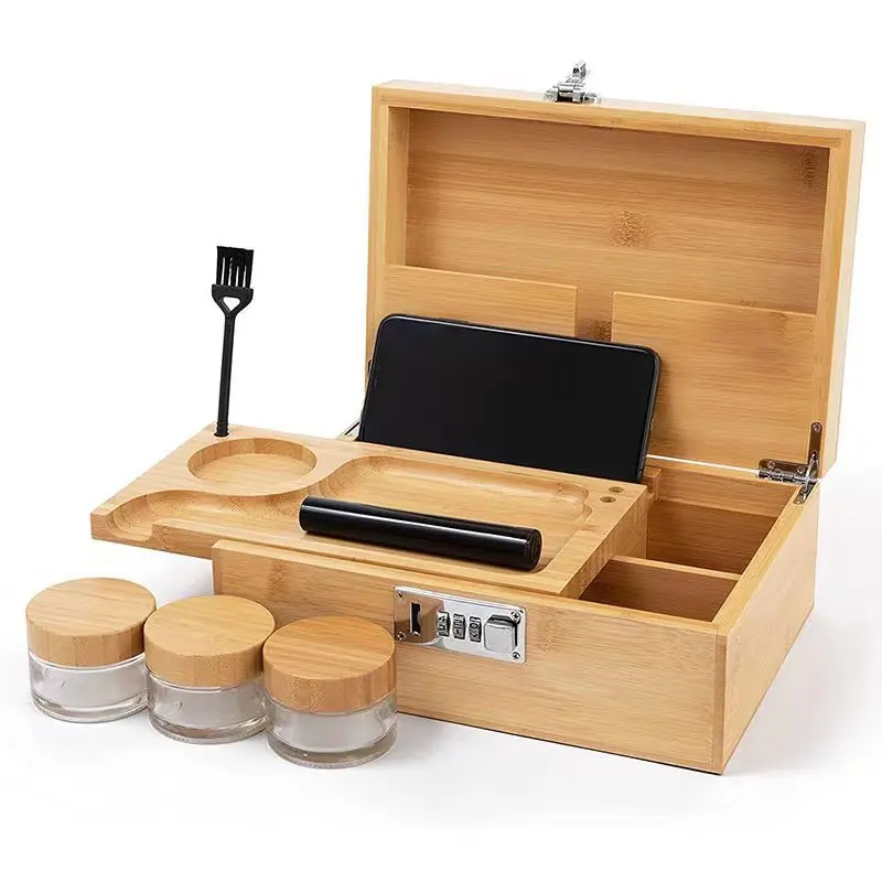 Custom Smoking Accessories Kit Herb Stash Box with Grinder Cigar