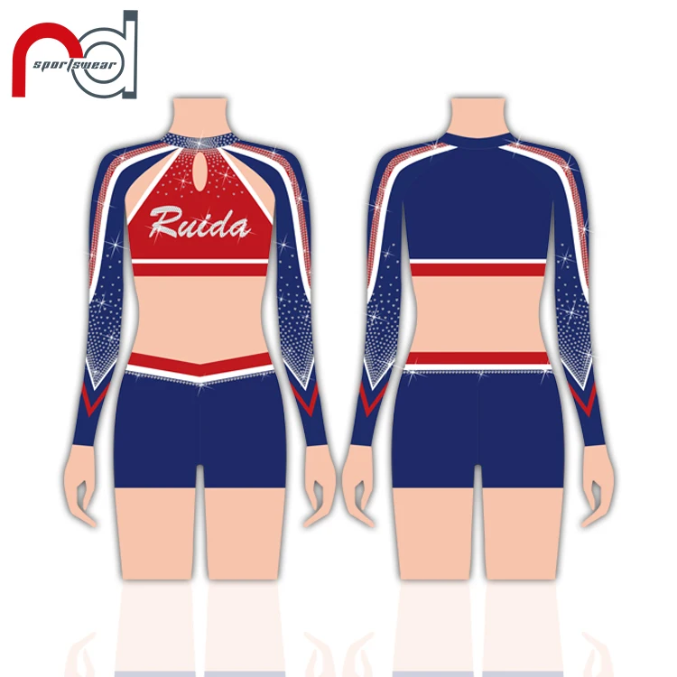 Custom Pretty Girl Cheer Dancing Wear With Skirt And Shorts  Stretchable Competition Cheerleading Uniforms