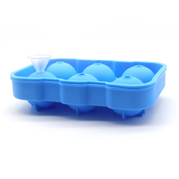 Hot Selling Whiskey Beer Silicone Round Shape Ice Cube Tray Ice Ball Maker Mold