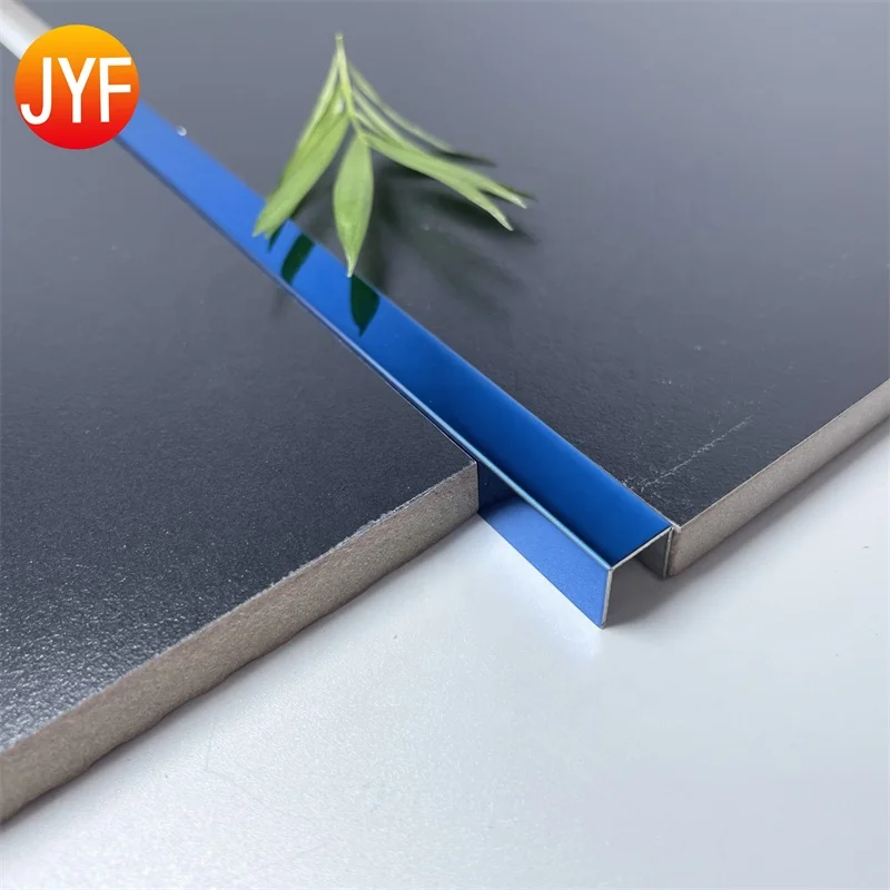 Hotel Decorative Line Color Metal Trim Strip U Shape Stainless Steel Tile Trim Copper Transition Strips